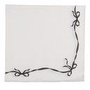 Papierservietten Weiß Schwarz 33x33 cm (20)
