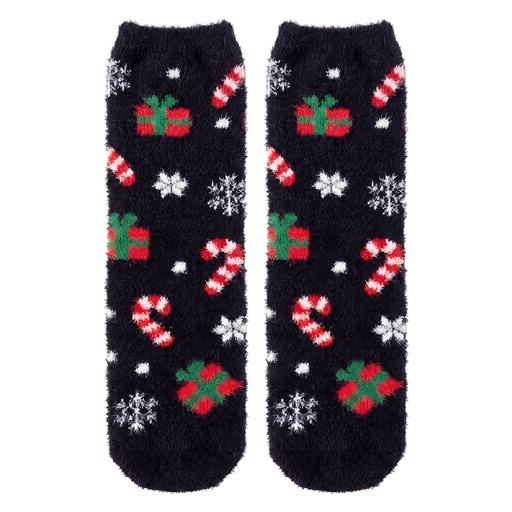 Clayre & Eef Chaussettes de maison Noir Polyester
