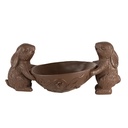 Image de décoration Lapins avec un oeuf Marron 34x15x15 cm