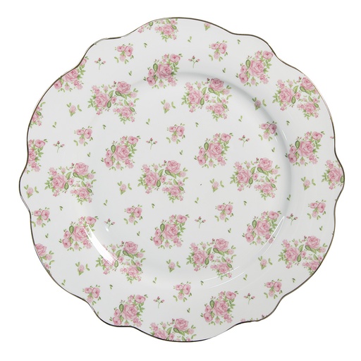 Geschirr Essteller Rosa Ø 27x2 cm