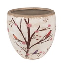 Blumentopf für Innen Beige Braun Ø 18x17 cm