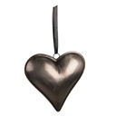 Décoration pendentif coeur Gris 16x3x16 cm