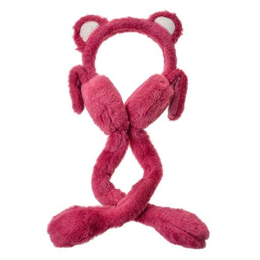 Oorwarmer kind met beweegbare oren fuchsia