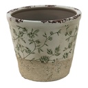 Pot de fleurs d'intérieur Vert, Blanc Ø 16x16 cm