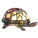 Lampe de table Tiffany Marron, Rouge, Jaune 22x15x13 cm E14/max 1x15W