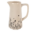 Brocca Decorativa Beige, Nero 16x11x20 cm