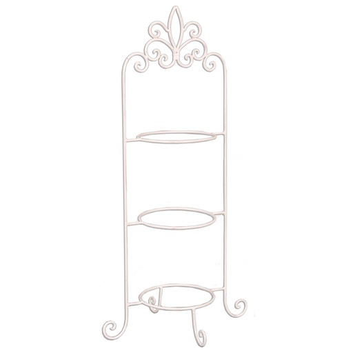 Etagère pour 3 assiettes Blanc 38x30x77 cm