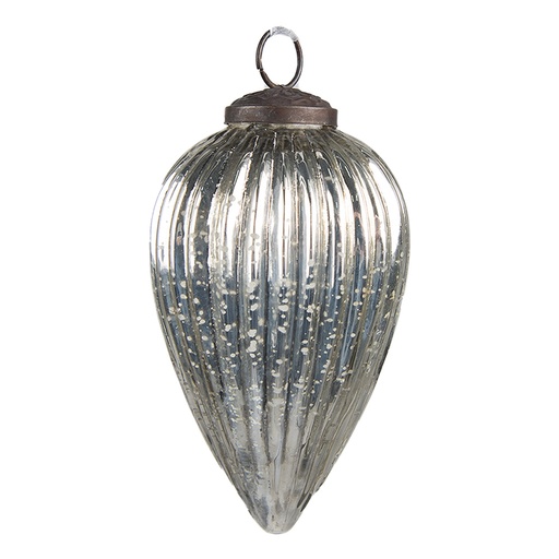 Boule de Noël Argent Ø 6x12 cm