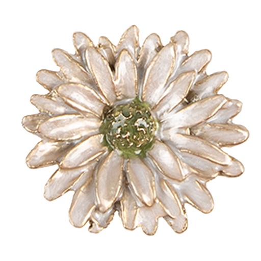 Pomello per Porta Bianco Color oro Ø 4x3 cm / S3 cm