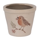 Vaso Porta Pianta Beige Marrone Ø 8x7 cm
