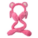 Oorwarmer kind met beweegbare oren roze