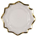 Presentation Plate Transparent, Golden color Ø 33x1 cm