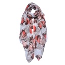 Schal Damen Muster Grau 90x180 cm