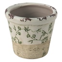 Pot de fleurs d'intérieur Vert, Blanc Ø 8x7 cm