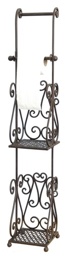 Porte-rouleau WC Marron 17x17x97 cm