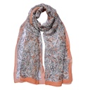 Foulard Donna Stampato Arancio 50x160 cm