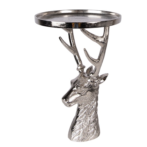 Assiette sur pied Couleur argent Ø 25x38 cm