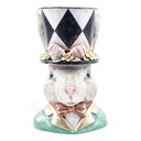 Décoration Lapin Blanc Noir 20x18x30 cm