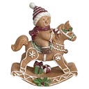 Decorazione Cavallo a dondolo Marrone Bianco 16x6x19 cm