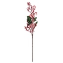 Décoration de Noël Blanc Rouge 11x8x65 cm