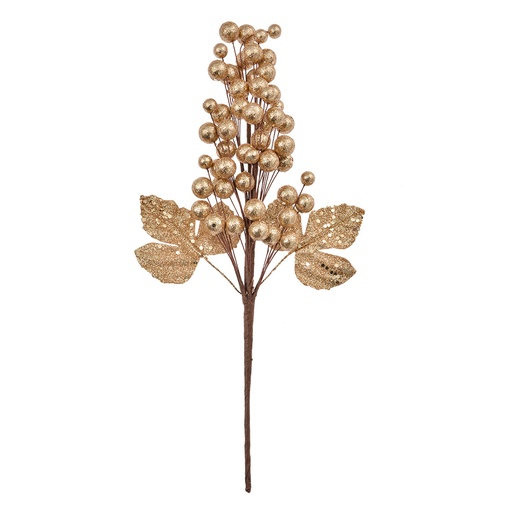 Christmas Decoration Artificial Branch Gold colored Brown 8x6x34 cm