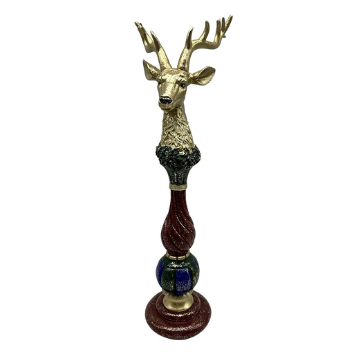 Clayre & Eef Image de décoration Cerf Couleur or Plastique