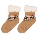 Children's Socks Brown White one size