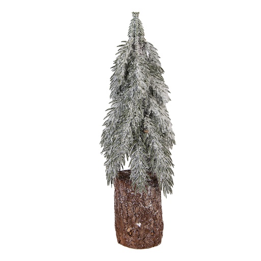 Albero di Natale artificiale Verde Bianco Ø 12x32 cm