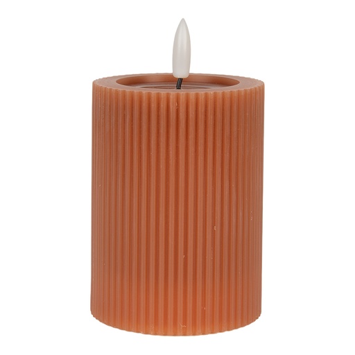 Candela con LED Marrone Ø 8x13 cm / 2xAA