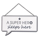 Text Board White 24x1x14 cm