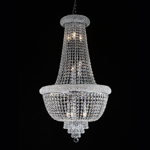 Lampadario 15 luci Trasparente Ø 60x100 cm E14/max 15x40W