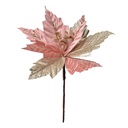 Décoration de Noël Fleur Rose Couleur or Ø 24x27 cm