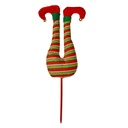 Decorazione Natale Gambe da elfo di Natale Rosso Verde 19x4x50 cm
