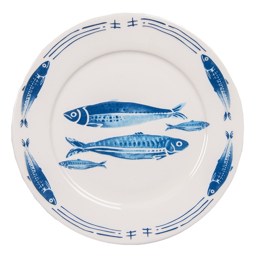 Assiette à dîner Blanc Bleu Ø 26x2 cm