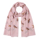 Sjaal 70x180 cm roze
