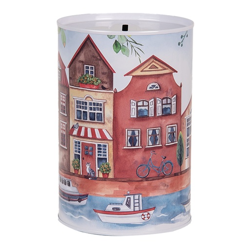 Spardose Blau Beige Ø 10x15 cm