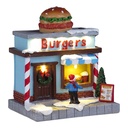 Kerstdecoratie marktkraampje met LED 12x9x13 cm / 2xAAA