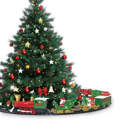 Decoration Christmastree train Green Red Ø 56 cm