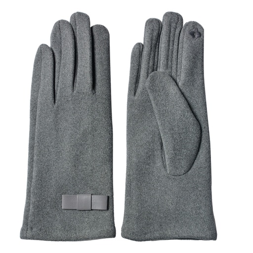 Juleeze Handschoenen Winter 8x24 cm Grijs Katoen