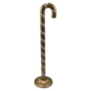 Weihnachtsdeko Zuckerstange Goldfarbig Weiß Ø 18x72 cm