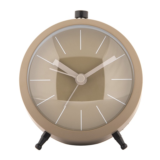 Alarm Clock Analog Brown 10x6x11 cm / 1xAA