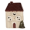 Decorazione Casa con LED Beige Rosso 7x6x10 cm
