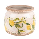 Pot de fleurs d'intérieur Jaune, Beige Ø 12x9 cm