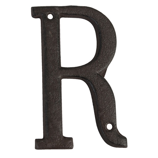 Lettre R en fer Marron 8x1x13 cm
