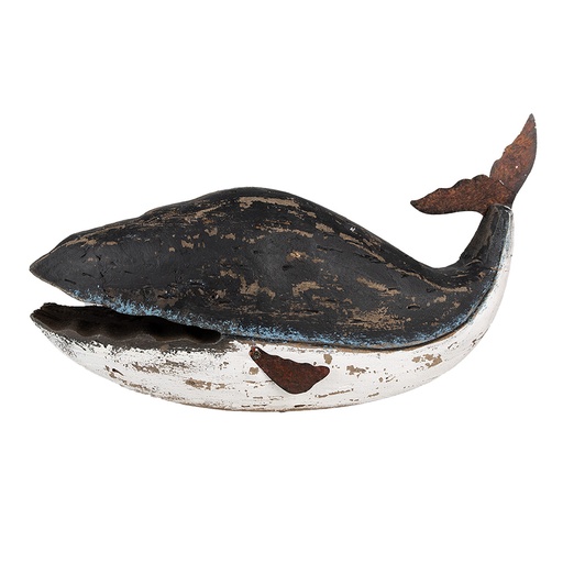 Decoration Whale Black White 36x15x23 cm