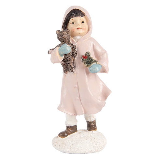 Christmas Decoration Child Pink White 6x4x12 cm