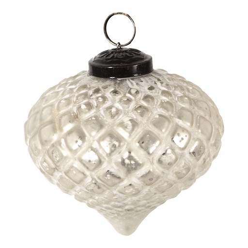 Boule de Noël Argent Ø 10x11 cm