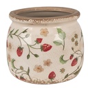 Flower Pot Inside Beige Red Ø 16x13 cm