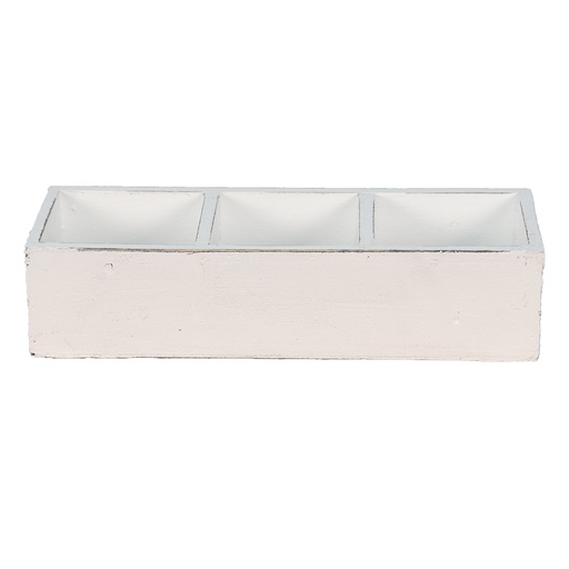 Scatola di legno Bianco 33x12x7 cm