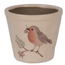 Flower Pot Inside Beige Brown Ø 21x20 cm